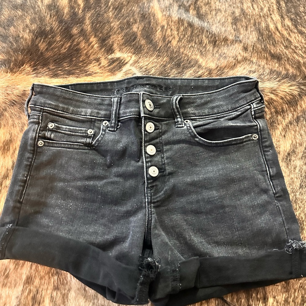 American Eagle Outfitters Black Denim Shorts